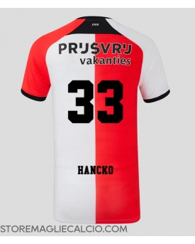 Feyenoord David Hancko #33 Maglia Gara Casa Repliche 2024-25 Maniche Corte Feyenoord David Hancko #33 Maglia Gara Casa Repliche 2024-25 Maniche Corte